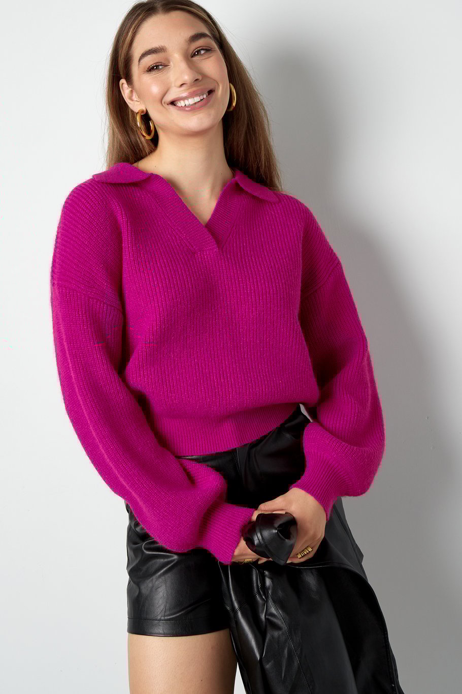 Pullover „Everyday Ease“ - Fuchsie Bild10